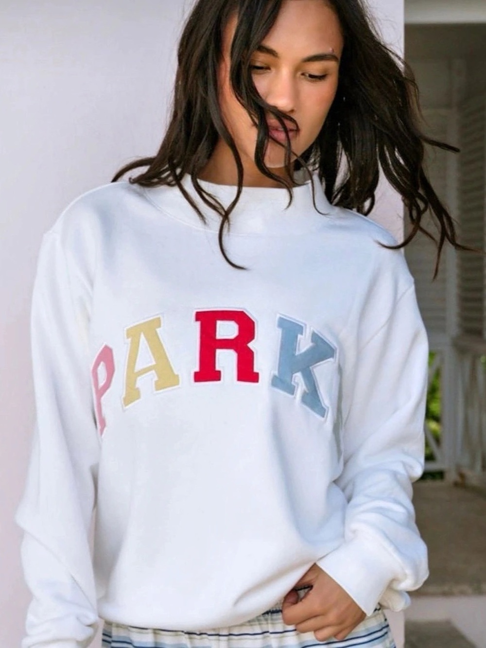Paradise Varsity Mockneck Paradise Color Block Sweatshirt
